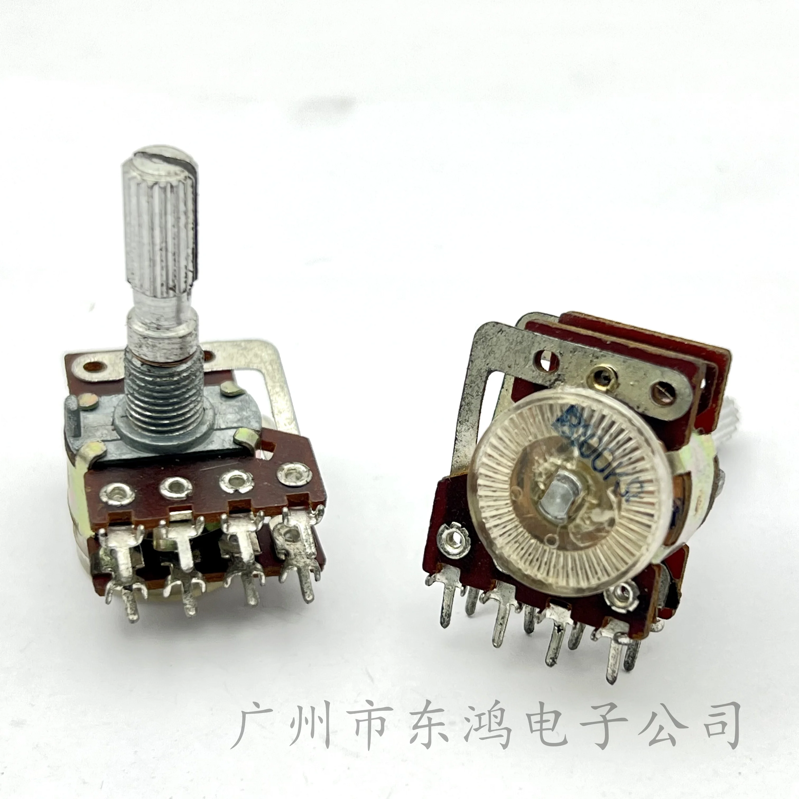 2 pcs high-quality RK16 double potentiometer 100K * 2 with extraction 41 locating handle 25MM long serrated