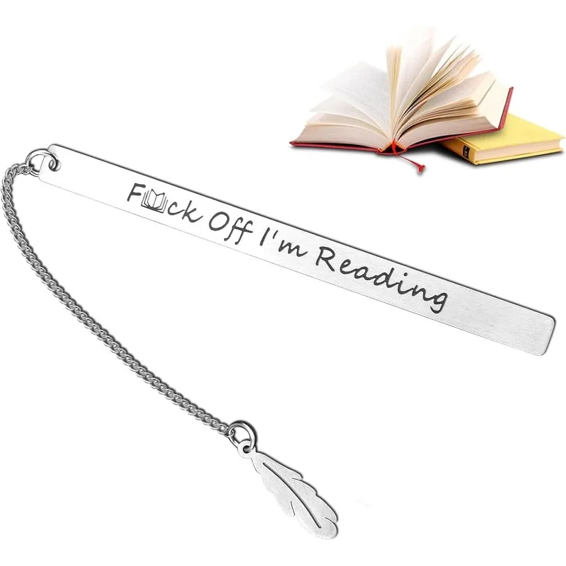 Marque-page en acier inoxydable avec pendentif, cadeau pour enseignant, cadeau de gratitude, cadeau d'anniversaire pour étudiant, exquis et simple