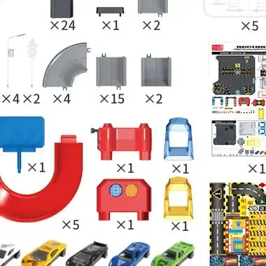 Large Race Track Car Garage Ramp Toy Educational Game Children Racing Gliding Track Toys Puzzle Gliding Rail Car Park Toy