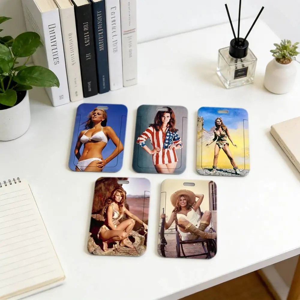 Porta Identificaciones Premium Raquel Welch con Correa para el Cuello, Funda Protectora Duradera para Tarjetas de Empleado, Oficina