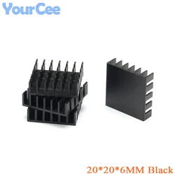 10pcs/2pcs Heatsink 20*20*6mm Black Radiator Cooling Fin Aluminum Cooler Heat Sink 20X20X6mm