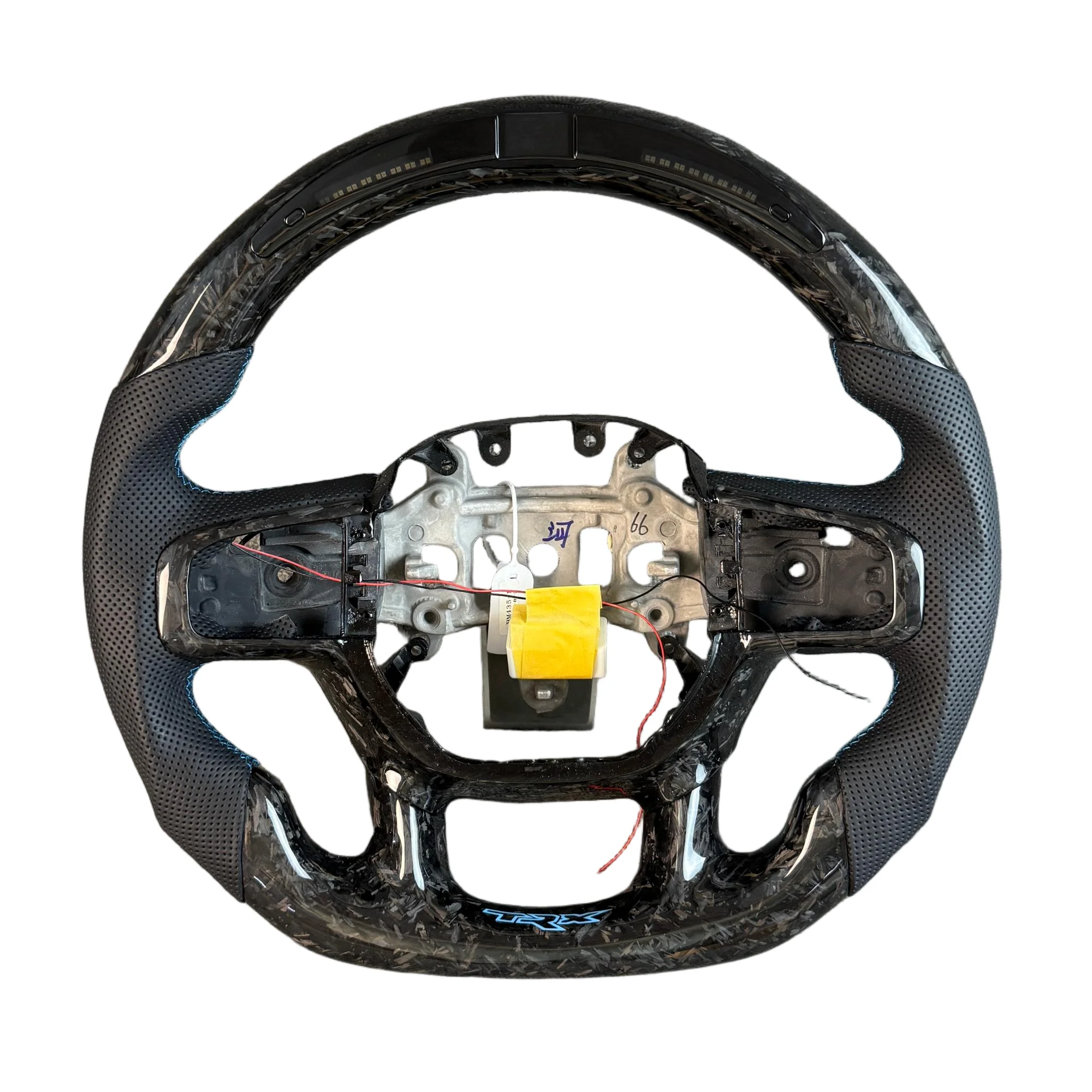 Custom Forged Carbon Fiber Sport Steering Wheel for Dodge Ram, with LED Display and‑customizable Heating Function
