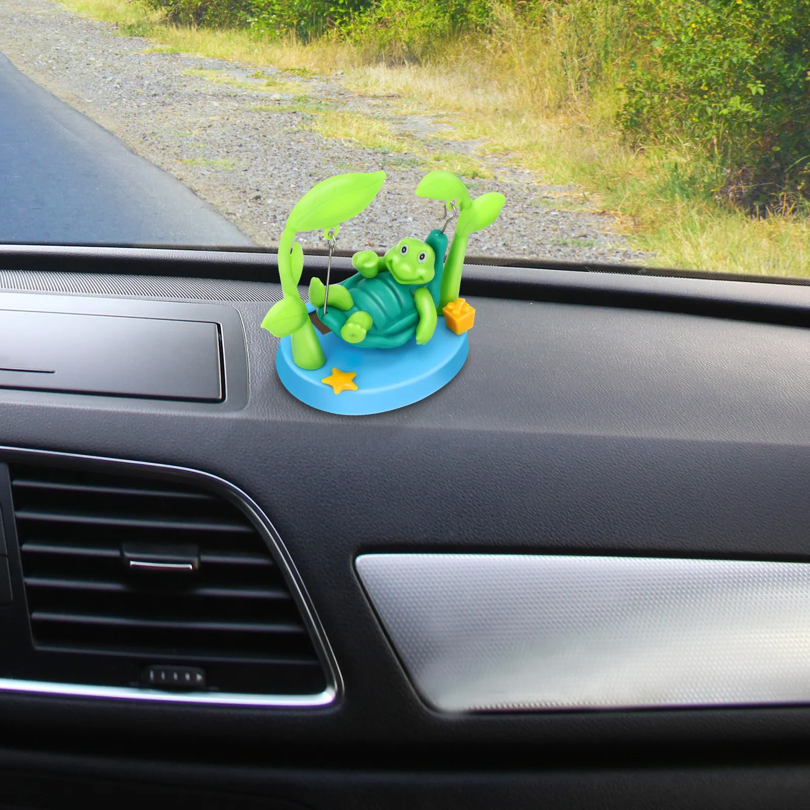 Solar Powered Turtle Dashboard Decoration with Gentle Head Movement Cartoon Style Car Interior Ornament for Auto Dashboard Decor