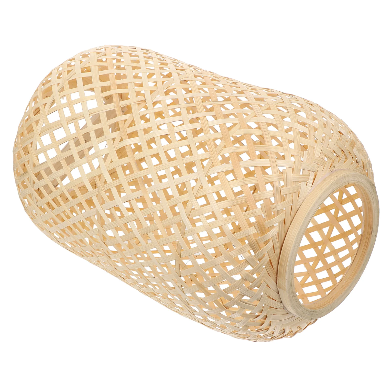 

Lantern Shade Khaki Lampshade Office Simple Chandelier Romantic Atmosphere Bamboo Home Light Weaving Woven Living Room