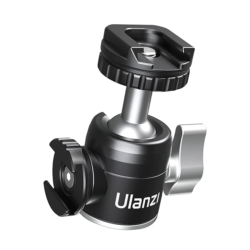 Ulanzi U-Vlog lite ministatief met 360° °   Balhoofd en Cold Shoe Selfie Stick Tafelblad Statief voor Camera iPhone Android Telefoon DSLR