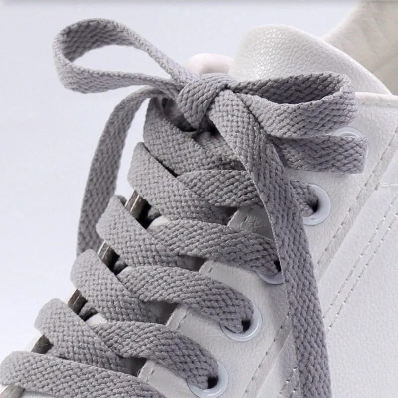 1 paio 36 colori appartamenti lacci delle scarpe lacci delle scarpe classici lacci di gomma Sneaker bianco sport Shoestring uomo donna scarpe Casual stringhe