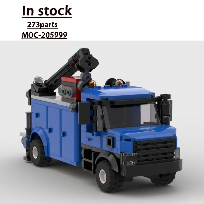 

MOC-205999 New Classic Blue Cargo Transport Crane, 273 Parts, Creative Toy Gift for Boys, Children, Birthday, and Christmas