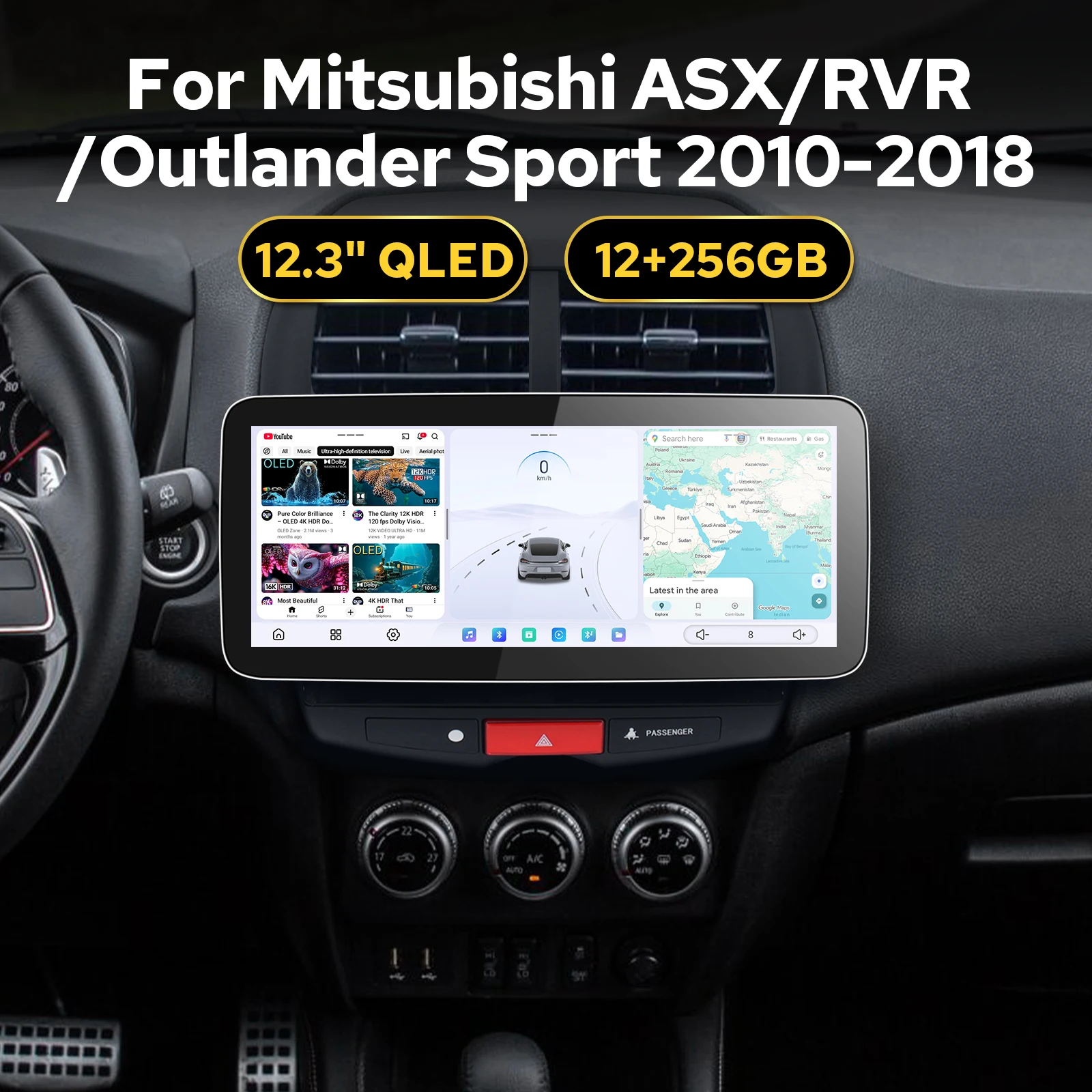 

Автомагнитола JOYING 12.3 дюйма для Mitsubishi ASX/RVR/Outlander Sport 2010-2018, 12 ГБ+256 ГБ, CarPlay, GPS-навигация, Plug and Play