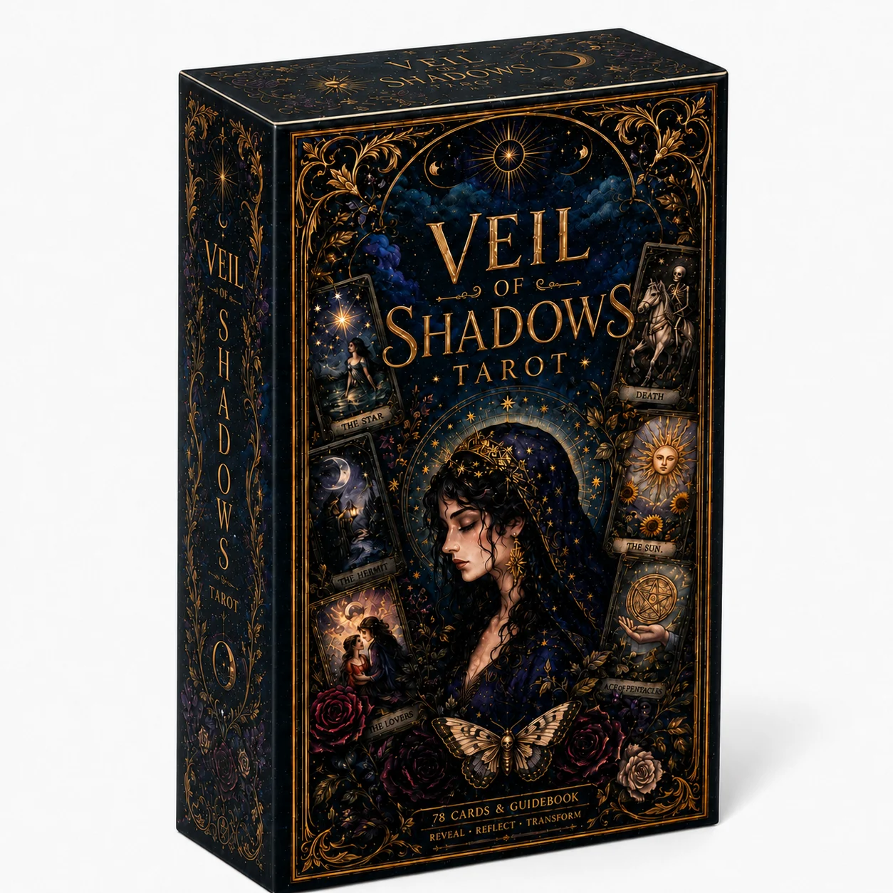 Tarot Cards Deck With Guidebook - VEIL OF SHADOWS TAROT: baralho de