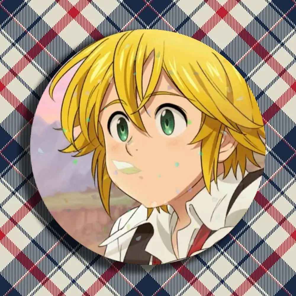 The Seven Deadly Sins Meliodas Badge Stage Brooches onBackpack Clothes Handmade Round Enamel Pins for Jewelry Gift Bag Accessory