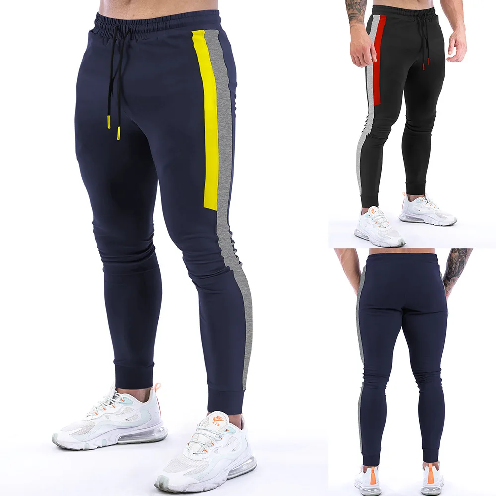 

Mens Training Pants GYM Track Sweatpants Joggers Casual Breathable Stripe Workout Fitness Male Running Sport Trousers K8