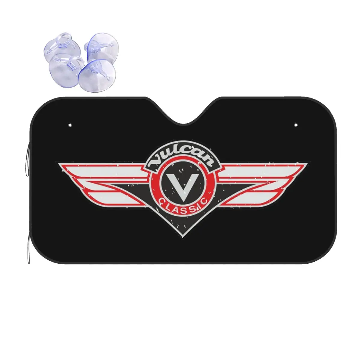 

Vulcan VN Motorcycle Classic Logo Worn Sunshade Windscreen Car Front Windshield Window Sun Visor Accessories Covers