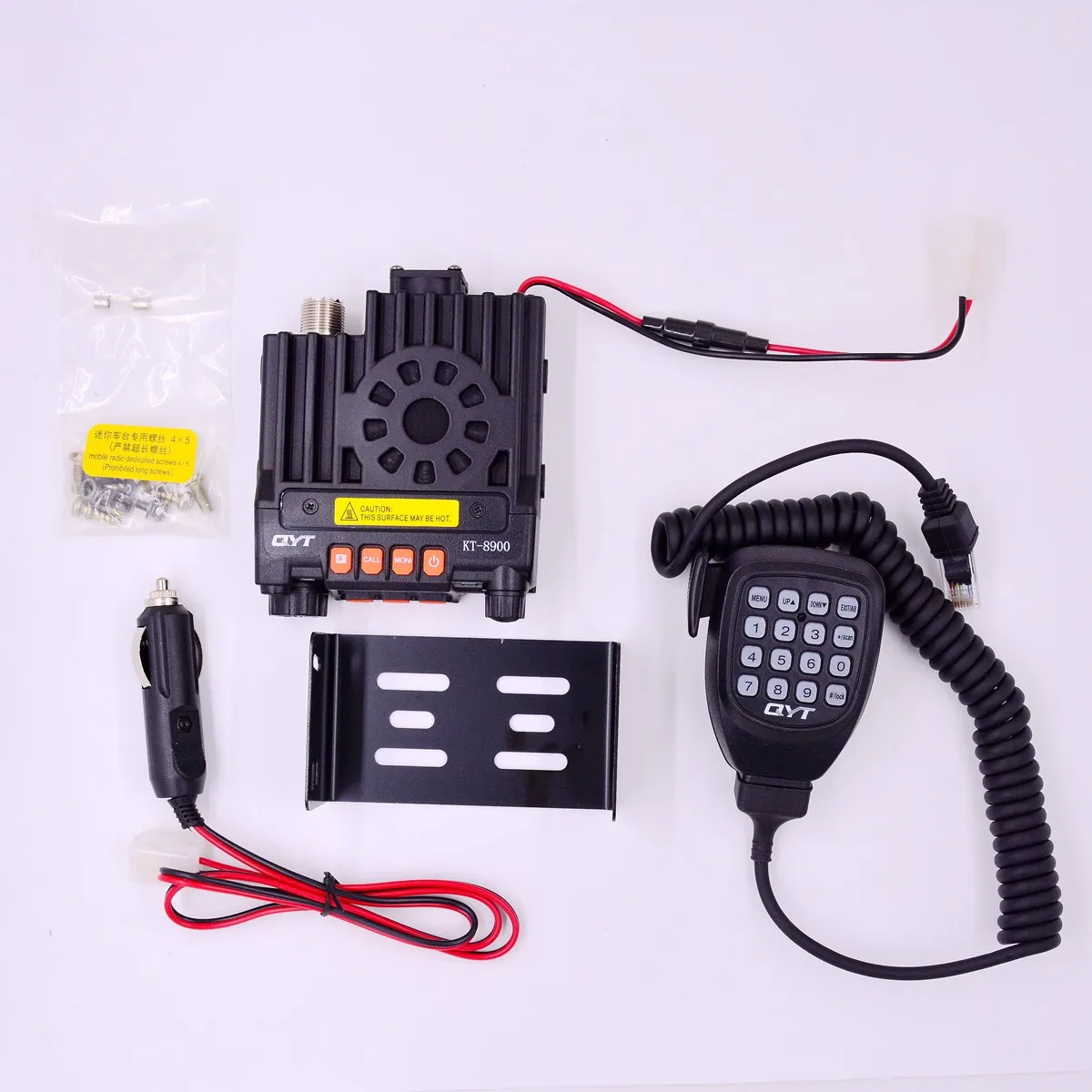 QYT KT-8900 Mobile Radio Transceiver Dual Band VHF UHF 2m 70cm DTMF 25W Mini Car Intercom Ultra-compact Wireless Communication