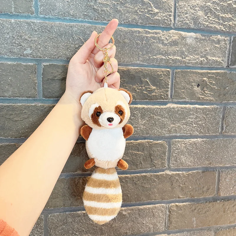 Porte-Clés en Peluche Raton Laveur, Pendentif de Sac à Dos Mignon Kawaii, Petite SLaura, Décoration