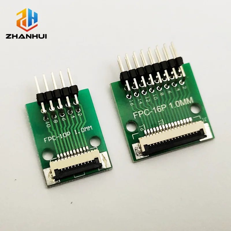 1Pcs 1.0mm to 2.54mm FPC/FFC Adapter Board (4-30P) - Multi-Pin Breakout Board with Straight/Curved Pin Header