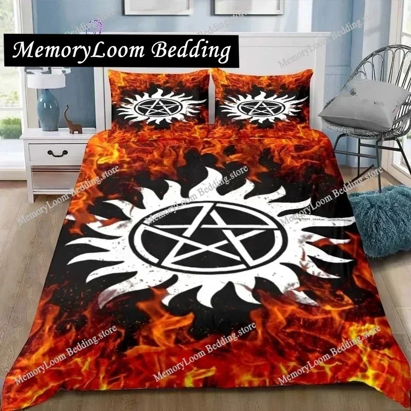 Sci-fi Drama Series Supernatural Bedding Set Single Twin Full Queen King Size Bed Set Adult Kid Bedroom 3D Print Bedding Gift