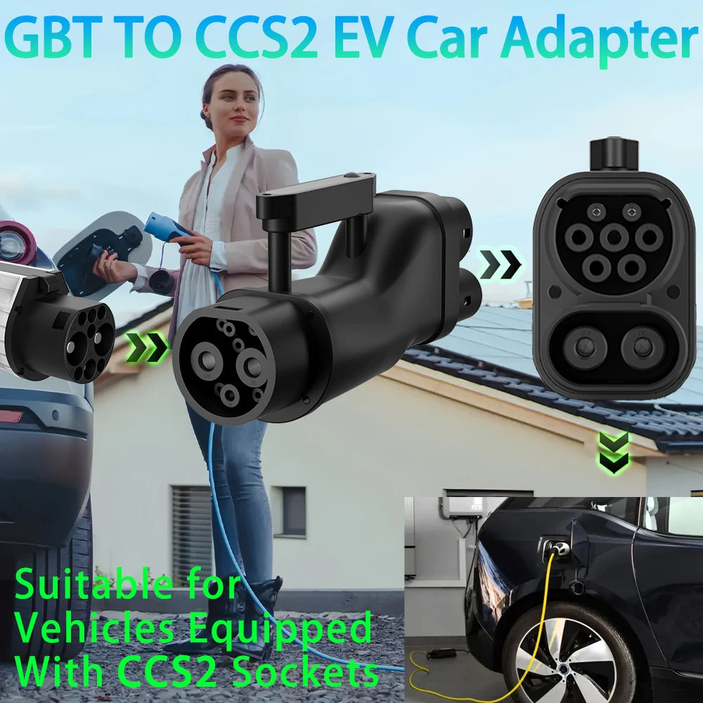 Adaptador EV para coche GBT a CCS2 DC 250KW convertidor de carga rápida GB/T a CCS Combo 2 para cargador de conectores CCS 2 estándar de la UE