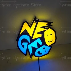 Custom Game Neo Geo Logo LED Nightlight 3D Print Desktop Room Lightbox Wall Decor Best Gift for Kids Signs RGB