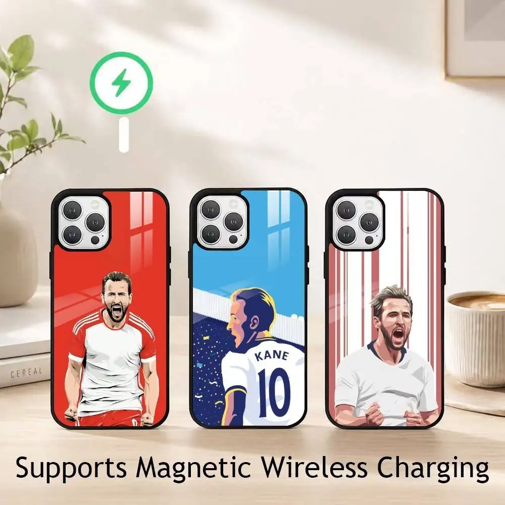 Harry Kane Cartoon Football gift Phone Case For iPhone18,17,16,15,14,13,12,11 Plus,Pro Allows magnetic wireless charging