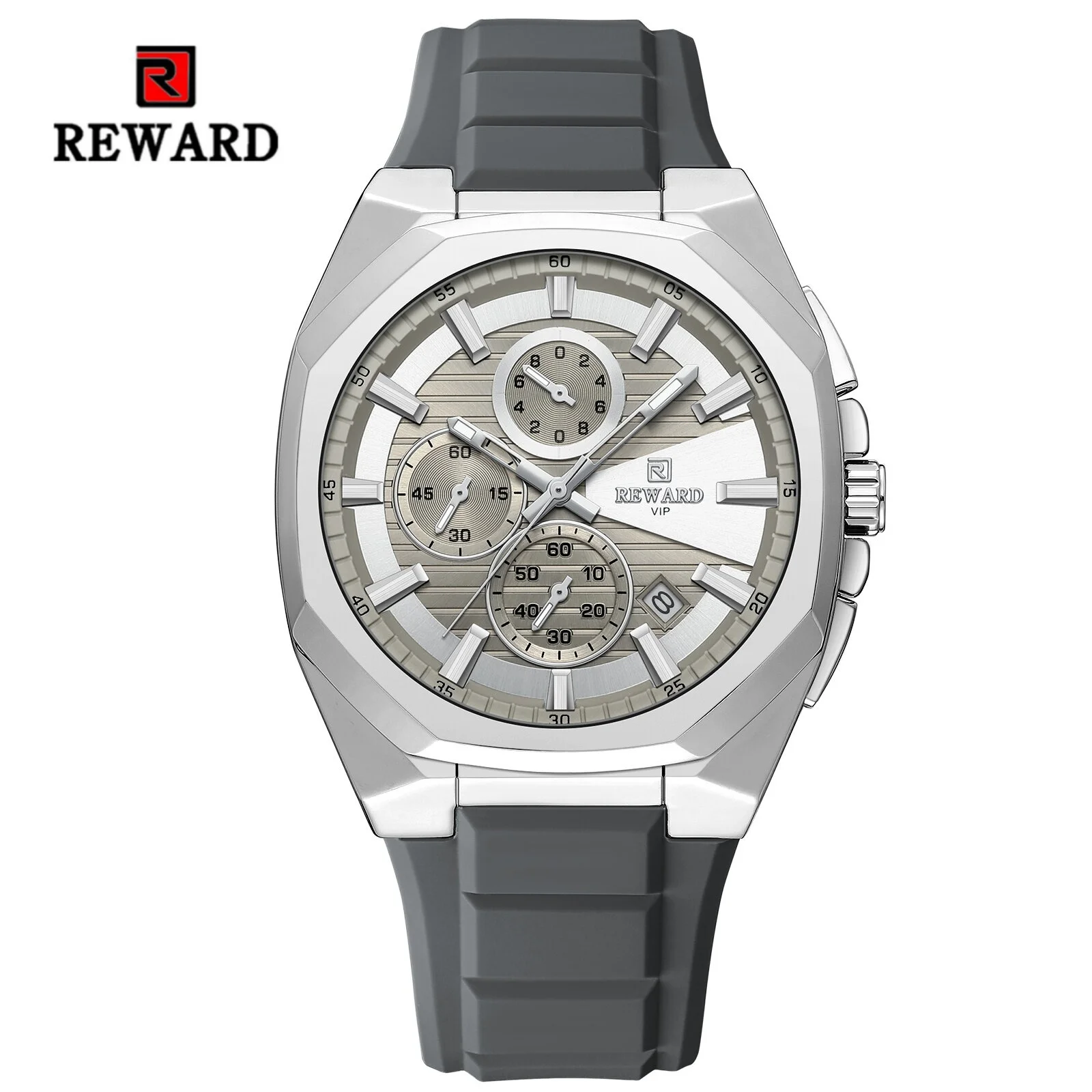 REWARD 833152 Sports Quartz Watches for Man Multifunction Luminous Hands Calendar Chronograph Fashion Men's Quartz Wristwatch