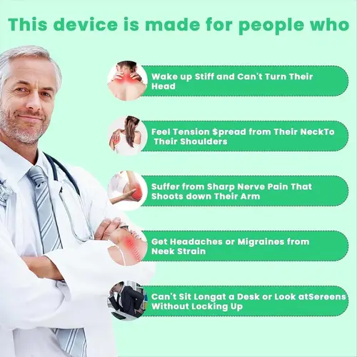 Imagen 2 del producto Masajeador de pulso electrónico inteligente en forma de U para cuello y hombros EMS TENS masajeador cervical de pulso eléctrico