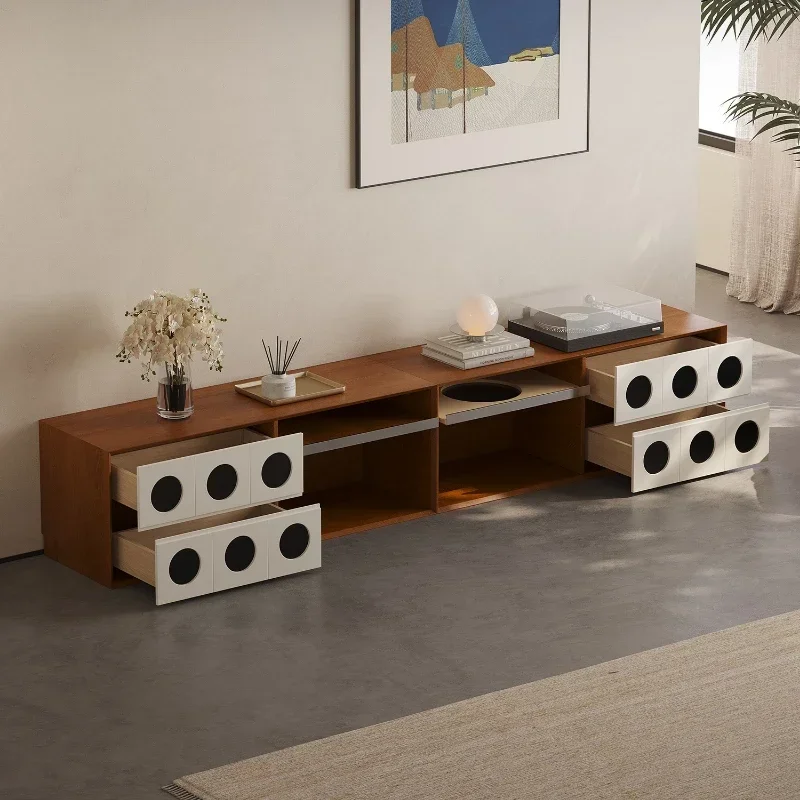 Floor-to-ceiling TV cabinet storage cabinet integrated Bauhaus module combination cabinet
