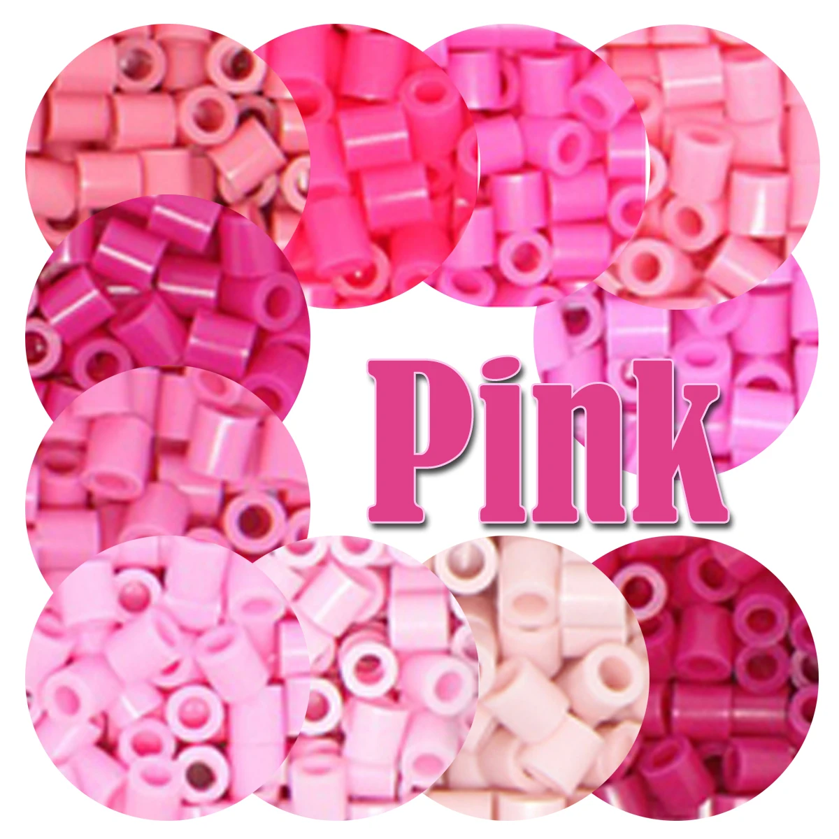 핑크 컬러 5mm 비즈 1000 피스 픽셀 아트 하마 비즈 아이언 퓨즈 비즈 Diy 퍼즐 선물 어린이 완구, 어린이 완구