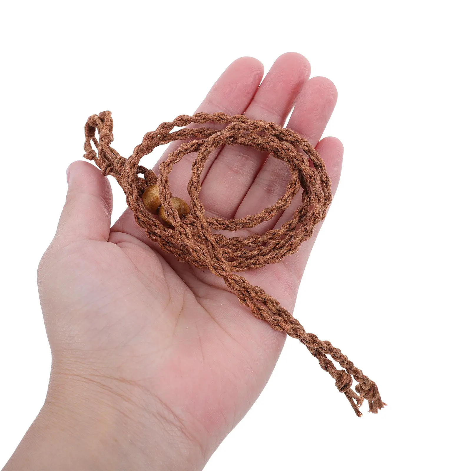 3Pcs Adjustable Cord Crystal Necklace Core Macrame Pouch Adjustable Empty Stone Holder Necklace Cage Pendant Cord for Jewelry
