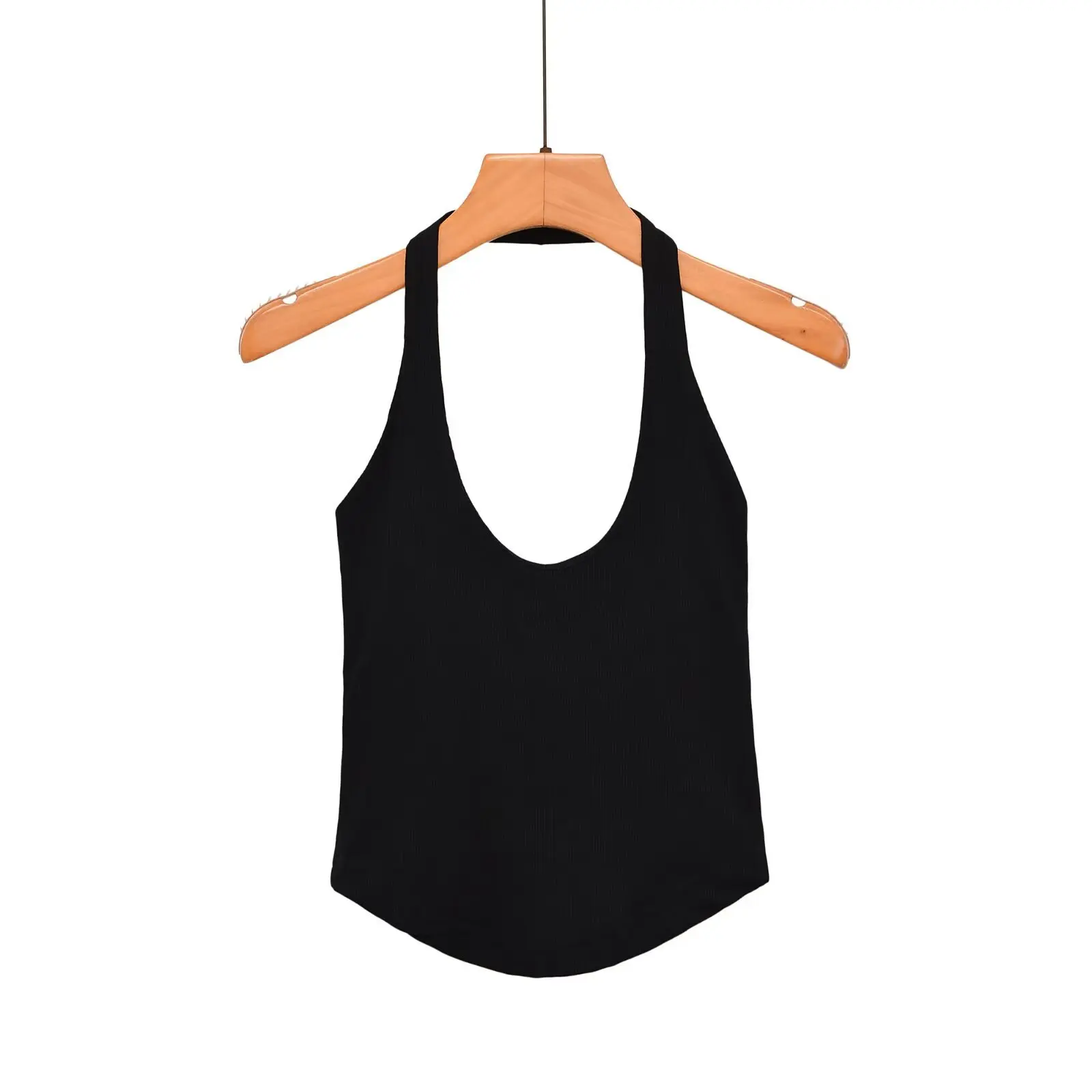 Maxdutti Women's Clothing Autumn 2026 New Fashionable Spicy Girl Round Pose Slimming Hanging Neck Collar Sleeveless Vest