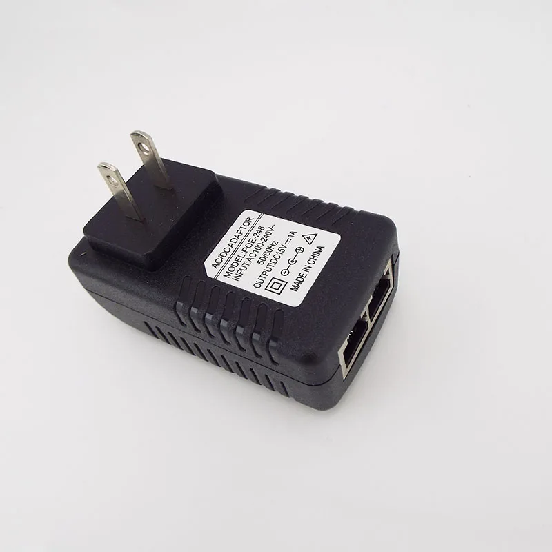 CCTV Security Surveillance PoE Power Supply 15V 1A POE Wall Plug POE Injector Ethernet Adapters for IP Camera Phone US EU Plug