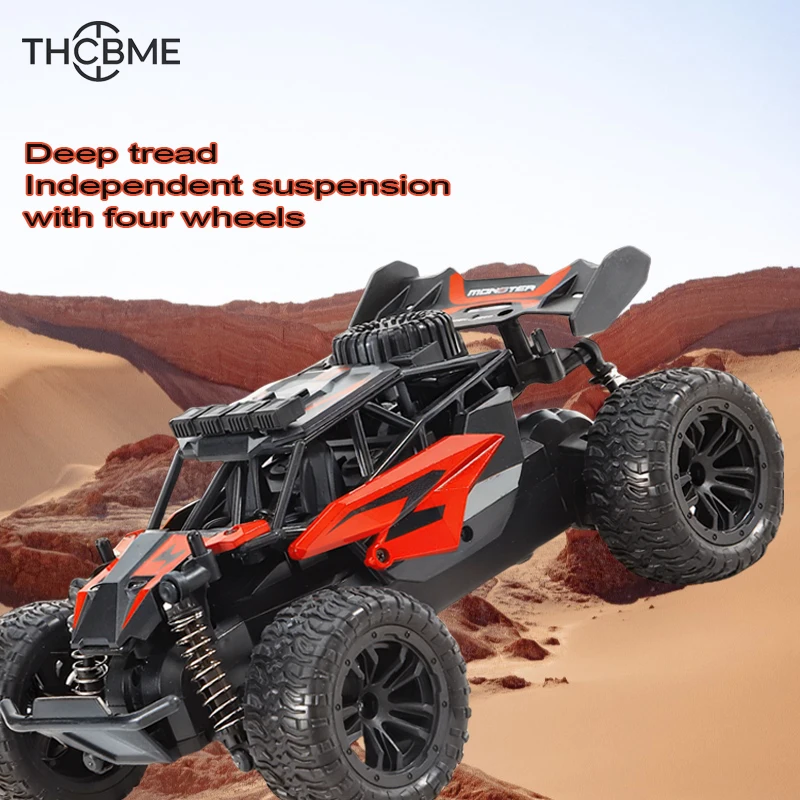 Relação de alta velocidade 1:18, novo veículo todo-o-terreno com controle remoto, tração nas quatro rodas, equipado com faróis LED, re off-road masculino