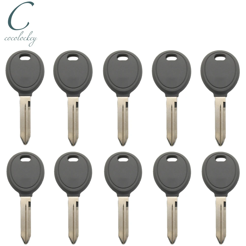 Cocolockey Transponder Chip Key Case Shell for Chrysler Dodge Jeep Y159 Replacement Blank Keys New Blade Y160PT/Y164P 10pcs