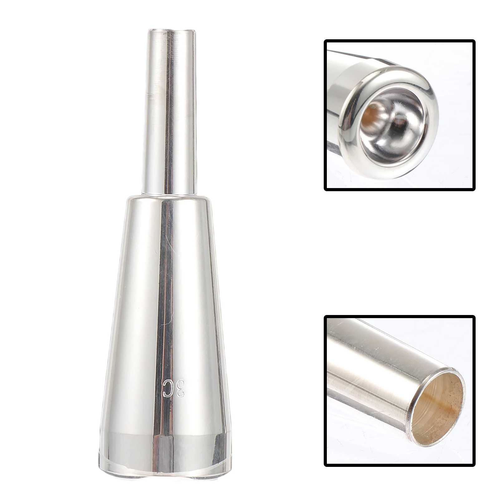 

Heavy Mouth Professional Trumpet Mouthpiece Durable Accessories Premium Material Silver Instrument Accessory 3C Outdoor Dinner