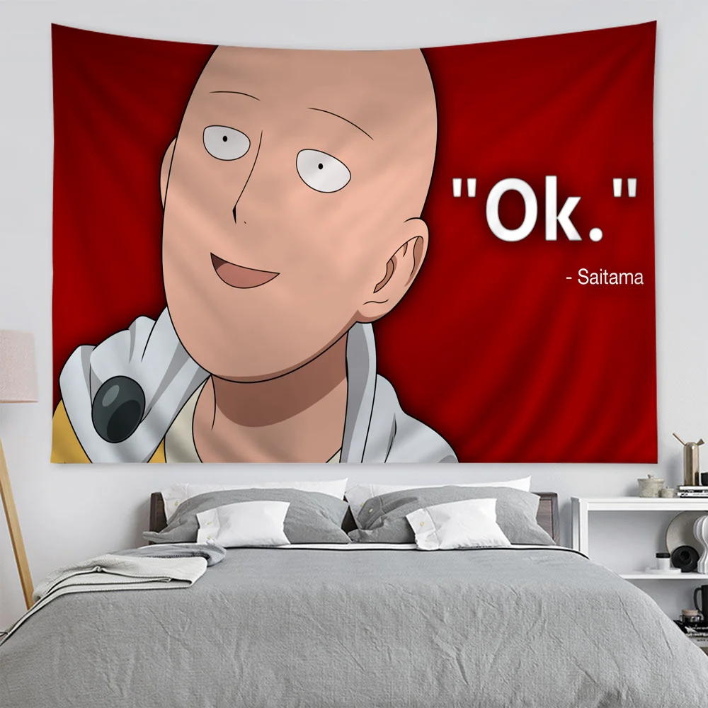 One-Punch Man Printed Large Wall Tapestry Cheap Hippie Wall Hanging Bohemian Wall Tapestries Mandala INS Home Decor