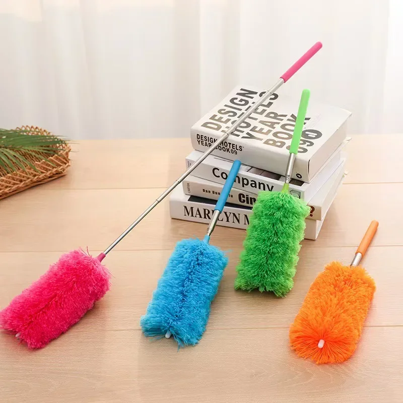 Extendable Microfiber Duster Brush - Anti-Dust Cleaning Tool for Home AC Car Furniture Air Vent Dust Removal Cleaner