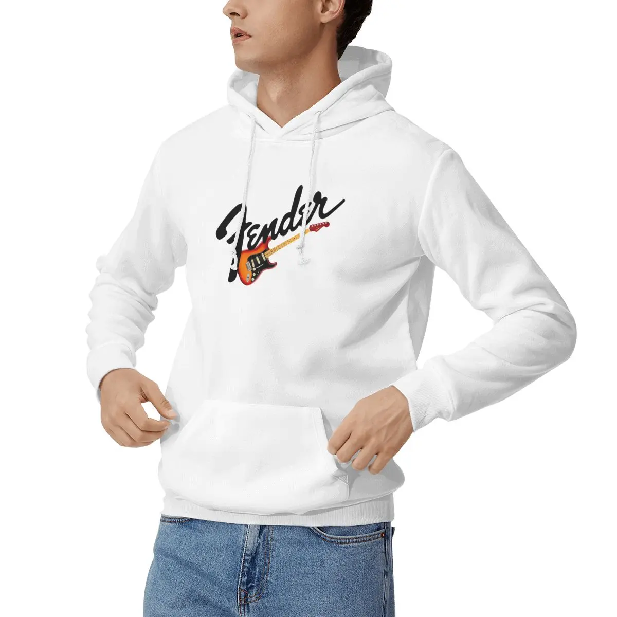 Fender Strat Classic Hoodies Men Women Casual Pullover Sweatshirts Hip Hop Long Sleeve Streetwear Autumn Winter