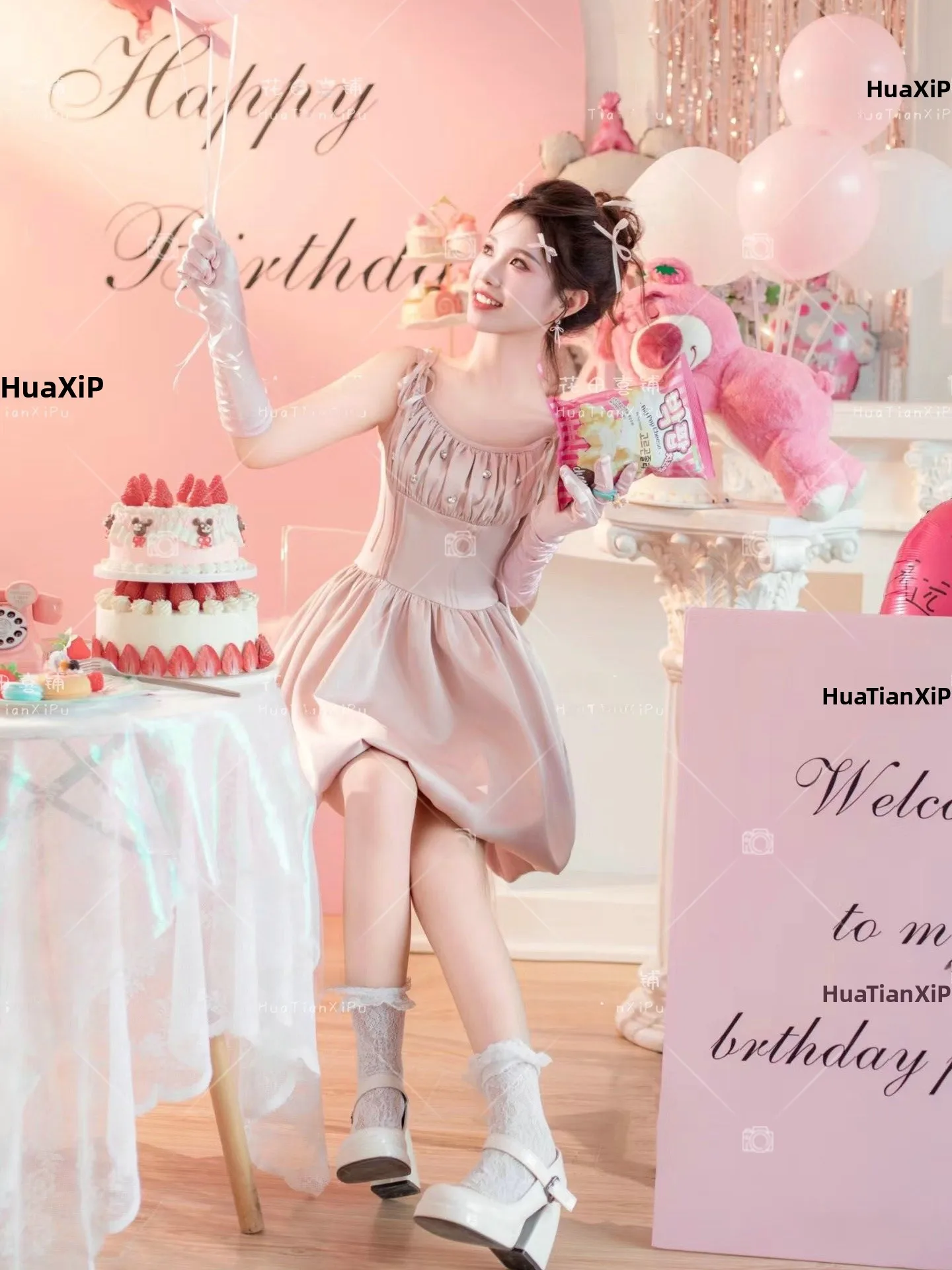 nouvelle-collection-tenue-de-princesse-rose-style-ballet-pour-anniversaire-portrait-artistique-haut-de-gamme-mode-studio-coreenne