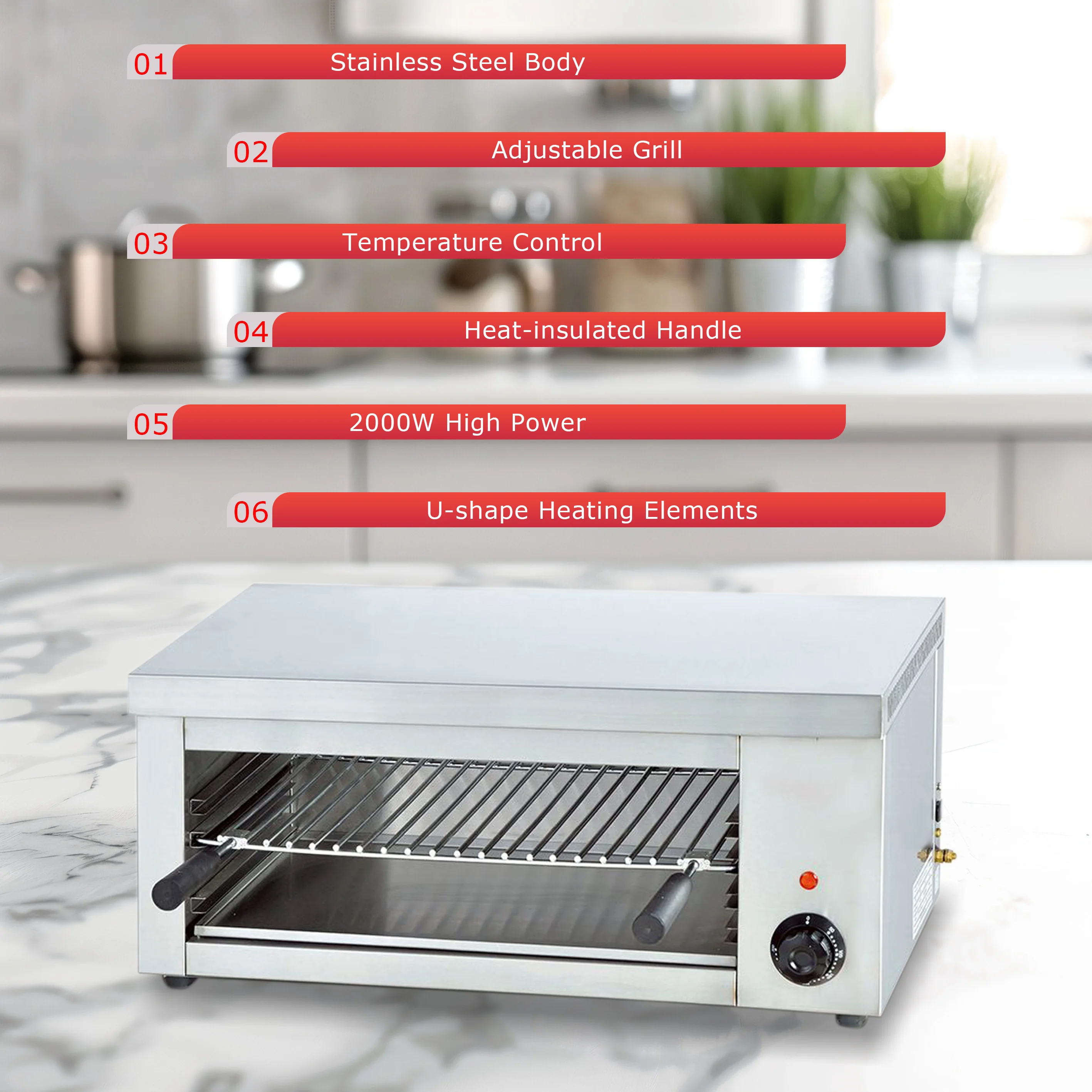 Elektryczny gril salamandra OT – Commercial Salamander Broiler recenzja i cena
