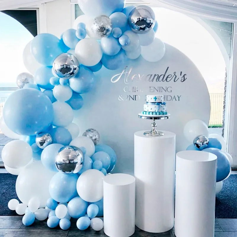 Blue Balloon Garland Arch Kit 1st Birthday Party Decoration Kids Baby Shower Boy Wedding Birthday Ballon Foil Latex Ballon Globo