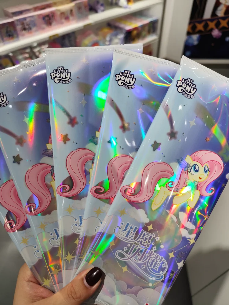 Genuine KAYOU My Little Pony Starlight Laser Ticket Collection Card Star Wishes Shine Brightly Anime Peripheral Toy Gifts