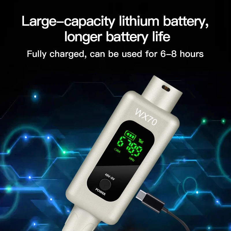 عشرة عناصر TLF Xtuga WX70 المهنية 2.4G نظام الميكروفون الديناميكي XLR الارسال محول مع استقبال لاسلكي سلكي Profe