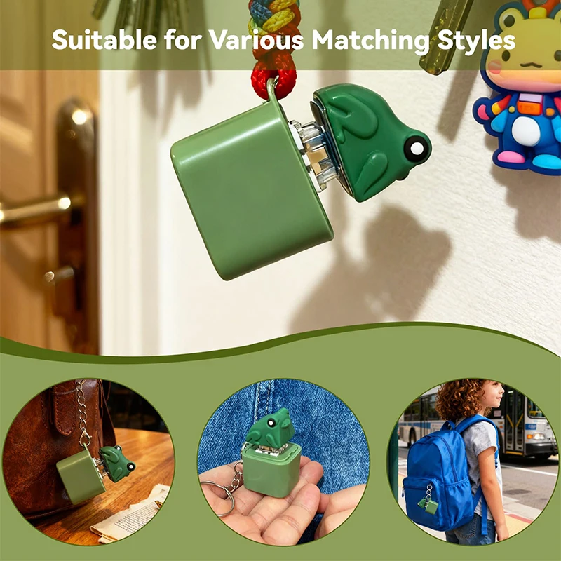 Toy Keychain Rechargeable Frog Keychain With Sound & Led Lights Funny Frog Keyboard Clicker Stress Relief Home Decoration 2026
