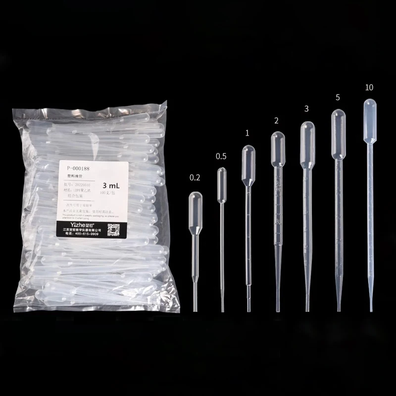 

Lab 0.2ml 0.5ml 1ml 2ml 3ml 3ml-L 5ml 10ml Plastic Pasteur Pipette Transfering Disposable Dropper