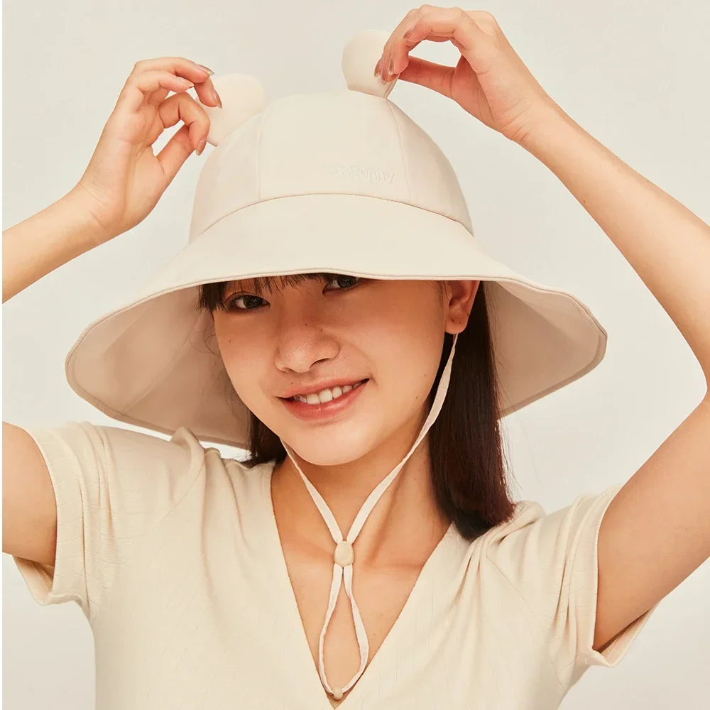 OhSunny Women Bucket Hats UPF 50+ Sun Protection Summer Traveling Sports Fashion Sunscreen Foldable Fisherman Cap with Cute Ear