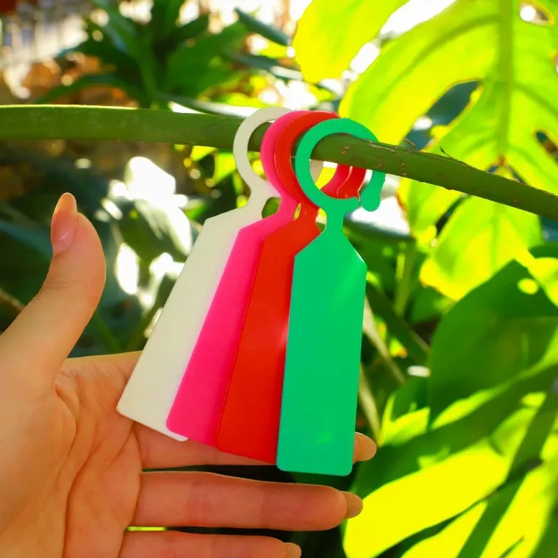 100Pcs Ring-Type Plant Tags Plastic Waterproof Hanging Labels for Grapes Fruit Trees Flowers Nursery Markers