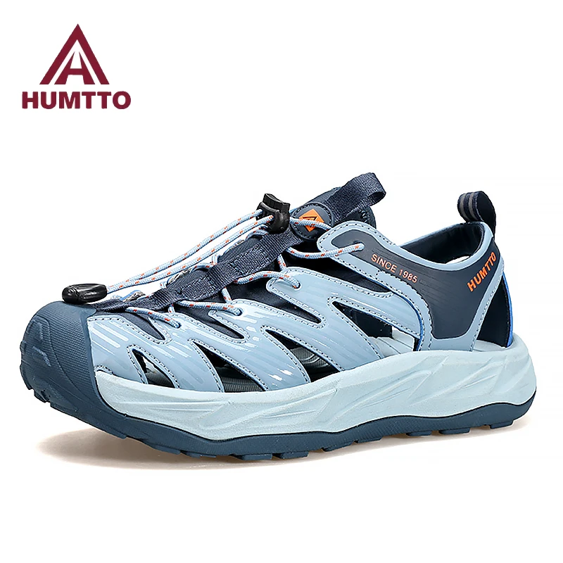 

HUMTTO New Women Flat Sandals Breathable Aqua Water Shoes Outdoor Trekking Shoes Mens Mesh Beach Sandals Ankle Hiking Shoes Men