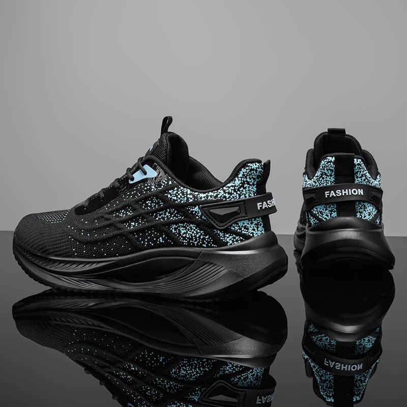 Men's mesh breathable casual sneakers summer new lightweight soft-sole anti-slip outdoor racing running shoes speed sports shoes view 3