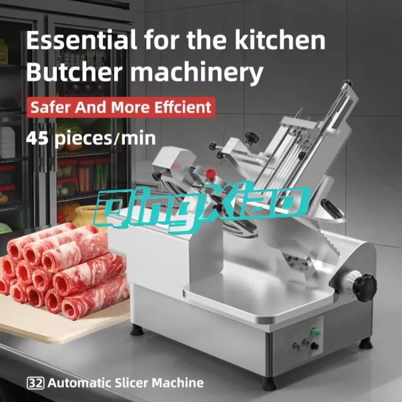 Commercial Automatic Desktop Meat Slicer Electric Multi Functional Frozen Beef Mutton Roll Food Cutter For Kitchen Restaurant