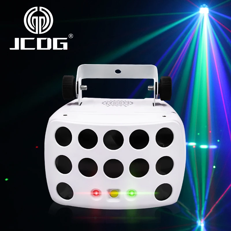 JCDG LED Laser DMX RGBW LED Laser Strobe Disco DJ Beam Spot Stage Lighting Effect Party Dance Club Wedding Butterfly Light