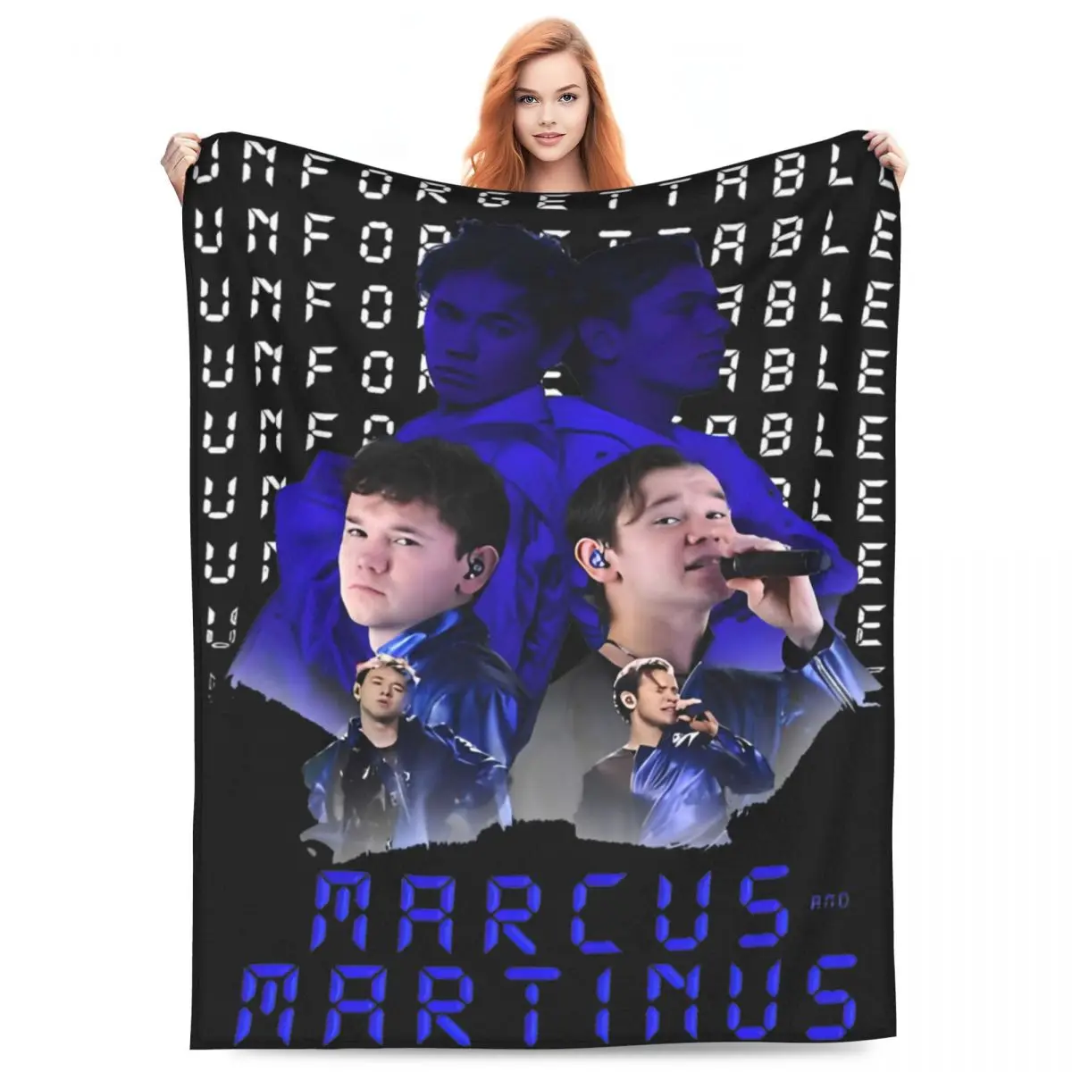 

Relax Marcus And Martinus Unforgettable Eurovisions 2024 Sweden Blanket Bed Decorative Throw Blankets Warm Velvet for Office
